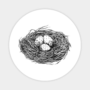 Bird Nest Drawing Magnet